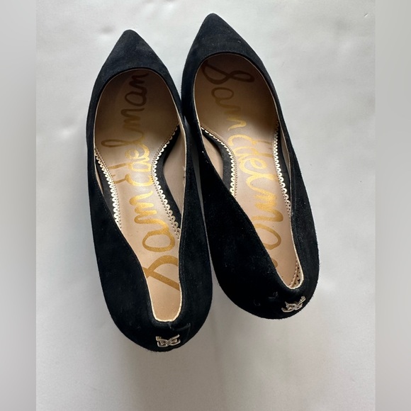 Sam Edelman Dori Suede Kitten Heel Pumps in Black - Picture 7 of 8